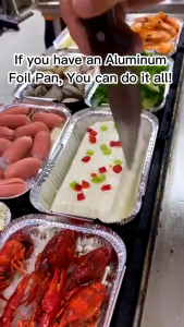 10PCS/SET Aluminum Foil Tray with Lid Thickening Loaf Pan Food Container