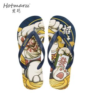 Hotmarzz Mens flip flops PVC non slip slippers for outdoor wear beach clip on slippers HM8012