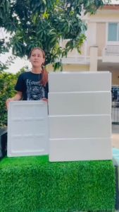 กล่องโฟมปลูกผัก สำหรับปลูกผัก สำหรับผู้ชาย 24 ลิตร มือหนึ่ง จุน้ำ