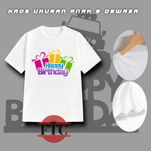 Kaos anak HappyBirthday/kaos laki-laki perempuan happy birthday/baju anak HappyBirthday/t-shirt ulangan baju anak