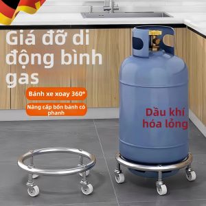 KUWUBIANJING | Movable Liquefied Gas Bottle Tray Stainless Steel