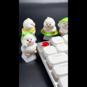 Thiết Kế Hình Lá Sen Dễ Thương Keycap Thủ Công Tùy Chỉnh Cho Bàn Phím Cơ Trục Chéo Phong Cách Động Vật Sáng Tạo Cá Nhân Hóa