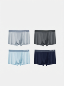 THREEGUN | Antibacterial Ice Silk Breathable Trunk Briefs 4 Pieces