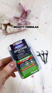 Tăm chỉ xỉa răng nha khoa Anh Quốc UK Beauty Formulas than hoạt tính + bạc hà xỉa răng tiệt trùng chăm sóc răng miệng