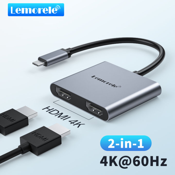 Lemorele TC21 USB Ctodual HDMI adapter 4K60Hz Ctype HDMI converter