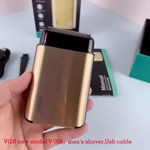 VGR | Máy Cạo Râu Điện VGR V-359 Dành Cho Nam Lưỡi Dao Dao Động Thân Kim Loại Có Thể Rửa Được Cạo Ướt/khô Thông Minh Tích Hợp Chức Năng Tỉa.