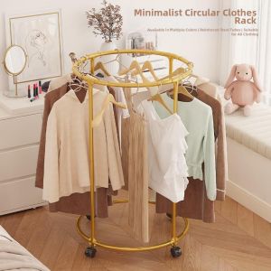 BOJIAJIAJU | Rotatable Wheel Clothing Storage Rack
