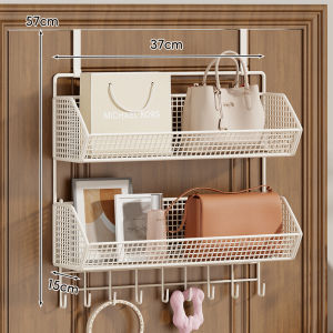 MUGG | Space Saving Wall Mount Hook Storage Rack Over the Door