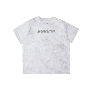 ฤดูร้อน หนาขึ้น เสื้อยืดแขนสั้นพิมพ์โลหะ CultureE ดีไซน์ แผ่นรองไหล่คอกลมกระพริบรายละเอียด ลำลอง แฟชั่นเยาวชน