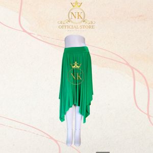 Rok Flare Zig Zag Panjang - Jersey Premium - Line Belly Dance Senam Zumba Sepeda Olahraga Indoor & Outdoor