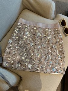GUZILIAN | Sparkling Mini Skirt Womens High Waist A-Line Design Sensation Autumn Winter Short Skirts Bodycon Chic Commuter Style