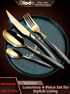 Olodo | Luxury European Style Steak Tableware Set 3PCS Plus Platter With Storage Box
