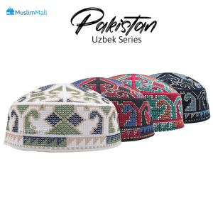 Peci Pakistan Full Bordir Strimin Motif Etnik Peci Uzbek The Kufi