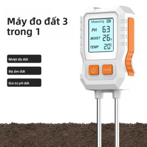 Máy Đo Đất Kỹ Thuật Số 7 Trong 1: Độ pH Độ Ẩm Nhiệt Độ Độ Phì Nhiêu Độ Dẫn Điện Độ Rọi Nắng Dành Cho Vườn Trang Trại Nông Nghiệp Màn Hình LCD