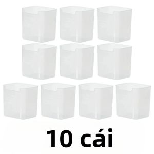 Bộ 10 Hộp Đựng Đồ Tủ Lạnh - Hộp Bảo Quản Trái Cây Rau Củ Quả Đồ Uống Gia Vị Hiện Đại Phong Cách Hiện Đại Chất Liệu ABS
