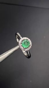 100% Natural Emerald Rings 925 Silver Precious Gemstone 5mm for Women Lady Party Wedding Fine Jewelry Gift