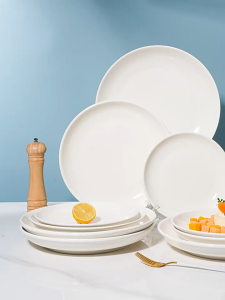 Zenic Ceramic Deep Dish Dinnerware With Assorted Sizes Plain White Dinnerware Dishes