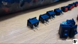 Paket Saklar Switch Mini 2 Pin On Off Hitam Pasokan jenis kapal beralih KCD1 saklar rocker ON-OFF saklar daya 15 * 10mm