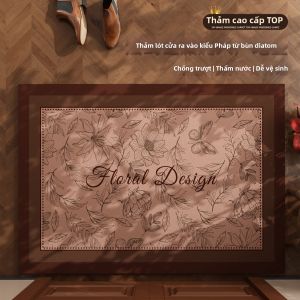 Thảm Lót Cửa Chống Trượt Màu Nâu Có Thể Tùy Chỉnh