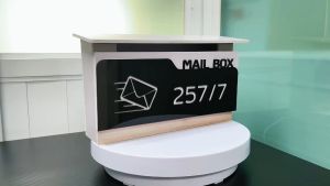 ตู้จดหมายพลาสวูด + อะคริลิค ลายไม้ มินิมอล สวยๆ พร้อมป้ายบ้านเลขที่ ตู้ไปรษณีย์ Mailbox