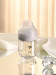 GB | Newborn Glass Bottle 0-6 Months Anti-choking Anti-gas Wide-mouth Breast-milk Mimicking Design