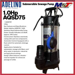 Adelino Submersible Sewage And Clean Water Pump (Available in 1hp 1.5hp and 2hp)