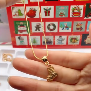 Children Christmas Bracelet DIY Set Advent Christmas Jewelry Crafting Kit for Holiday Gift