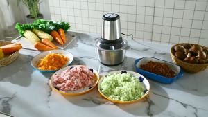 YOTEX เครื่องปั่น เครื่องปั่นบด 450W เครื่องบดอาหาร เครื่องบดสับเนื้อ โถปั่นพริก สแตนเลส เครื่องปั่นอาหาร เครื่องปั่นเอนกประสงค์