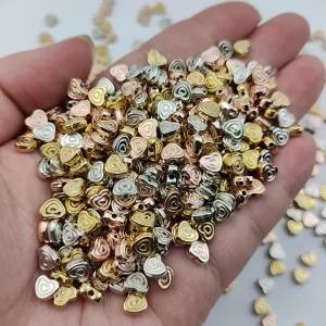 6MM 95-480PCS Double Love Heart Shape Multicolour CCB Material Loose Beads Spacers For Jewelry Making DIY Bracelet Accessories