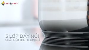 Bộ nồi inox cao cấp 5 đáy 3 cái inox 304 Đức dùng được bếp điện từ bảo hành 1 năm