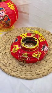 LAMPION IMLEK MOTIF ANAK ANAK TAHAN AIR / LAMPION SINCIA OUTDOOR / LAMPION PREMIUM MERAH GOLD