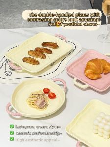 XIAOHUANGLU | Elegant Ceramic Fish Shaped Dish 10 Inches