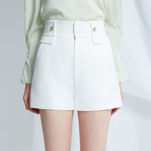 Caroline High Waist A-Line Wide Leg Shorts Spring New Style Casual Pants for Women Straight Cut Straight Leg Pants