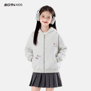 SQTN.KIDS | New Fashionable Girls Outerwear Spring Casual Hooded Clothes