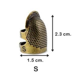 ปลอกนิ้วเหล็ก โลหะ สำหรับดันเข็มเวลเย็บผ้า หรือเย็บงานควิลท์ (2ขนาด ไซต์S กับ ไซต์M)