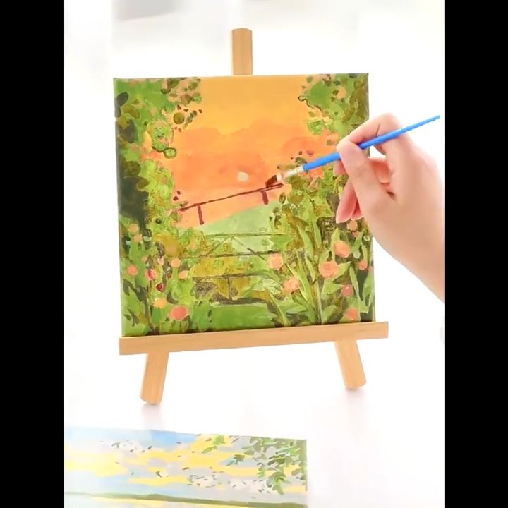 20X20cm Framed Canvas Diy Oil Paint By Numbers Digital Painting kit for ...
