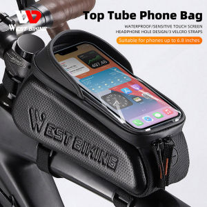Tây đi xe đạp 0.8L Túi xe đạp Túi gắn trước sườn xe cảm ứng Túi khung màn hình đa chức năng Túi đi xe đạp không thấm nước cho dưới 6.8 inch điện thoại