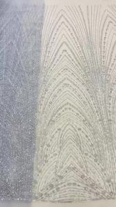 African Nigerian Tulle Beaded Lace Fabric Sequins Sewing Tulle Beads Embroidery Dresses French High Quality 2025 5Yards Dresses