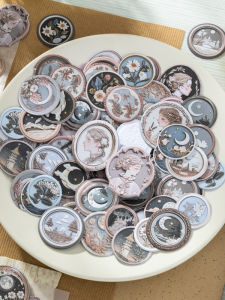 Băng Keo Dập Nổi Lượng Lớn Phong Cách Cổ Điển Nhãn Bao Bì Quà Tặng Sổ Tay Dán Nhãn Dán Bánh Kẹo Phụ Kiện Văn Phòng Phẩm