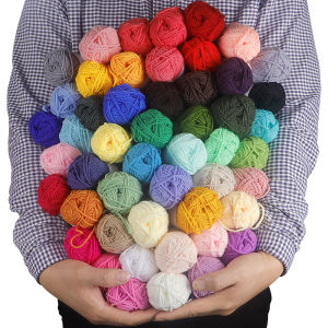 50pcs Durable Polyester Soft Yarn Set for Hand Knitting & Crocheting Arts 25g/Piece Creative Crocheted Art Decoration Yarns