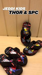 JEDDI [THOR] Sandal Superhero/ Sandal Japit Anak Cowok Kartun/ Sandal Jepit Anak Laki-laki/ Sendal Anak Japit