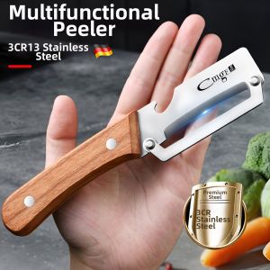 TAOKOU | Multifunction Wooden Handle Stainless Steel Peeler