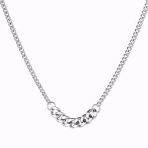 Kalung Titanium Pria Wanita Model Rantai Anti Karat