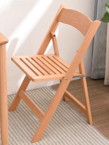 เก้าอี้ทานอาหารไม้ รุ่นพับได้ สำหรับใช้ในบ้าน สำหรับใช้ในออฟฟิศ สำหรับประชุม สำหรับใช้ในหอพัก สำหรับใช้ในชีวิตประจำวัน สำหรับใช้ในงานเลี้ยง