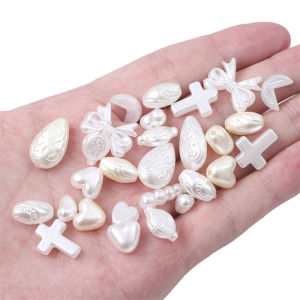 ABS ลูกปัด มูกสีขาว คอสร้อย เพชรเครื่องประดับ สำหรับสร้อยคอสร้อย คอสร้อย หน้าที่หัวใจ