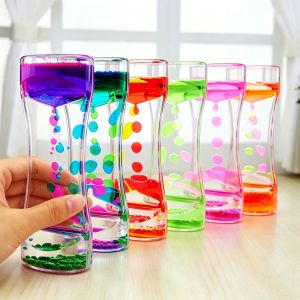 Liquid Motion Bubbler Timer Pack of Colorful Hourglass Liquid Bubbler Fidget Sensory Anxiety Autism Adults Activity Calm Rela