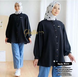 Priskila Cell HAIDA BLOUSE BC Bahan CRINKLE LD 110 CM Atasan Cantik Model Baru Tunik Cantik Mewah Murah Tunik Wanita Dewasa Tunik Dewasa Terbaru 2023 Tunik Perempuan Dewasa Terbaru 2023 Atasan Wanita Kekinian 2023 Atasan Wanita Korean Style