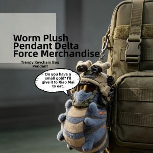 Creative Funny 3D Printed Worm Plush Keychain Pendant