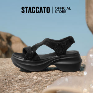 <ChunkyBeige>Staccato Womens Platform Wedges Sandals รองเท้าแตะผู้หญิง รองเท้าส้นตึก EE507