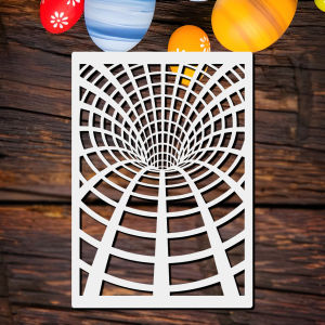 1PC A4 Geometric Grid Stencil Template 8.3x11.7 Inch Perspective Pattern Drawing Stencil for DIY Art Journal Craft